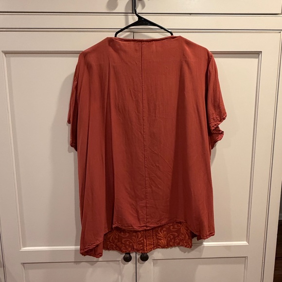 Embroidered Rust Top - Picture 4 of 5